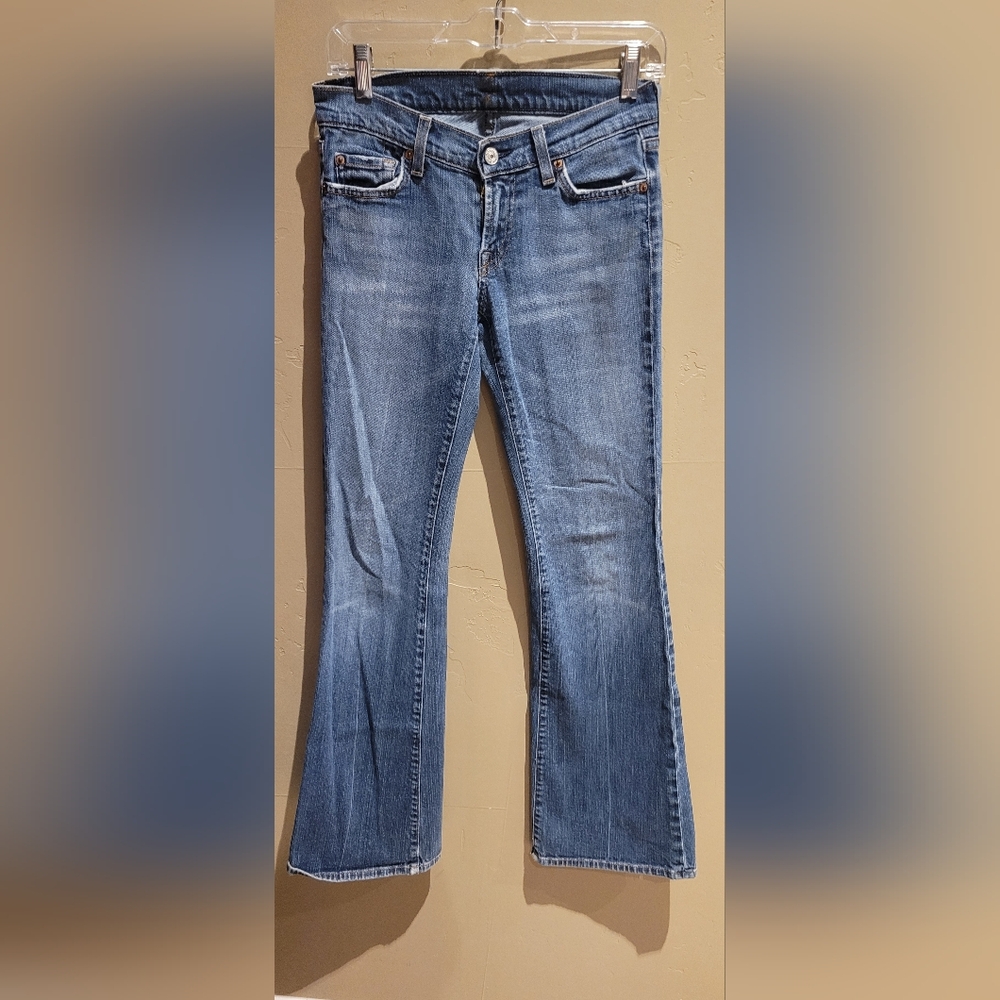 Blue, denim jeans.